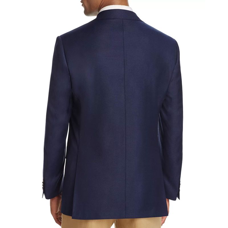 The Mens Store Bloomingdales Textured Super 130's Wool Sport Coat 38r Navy — image 2 of 4